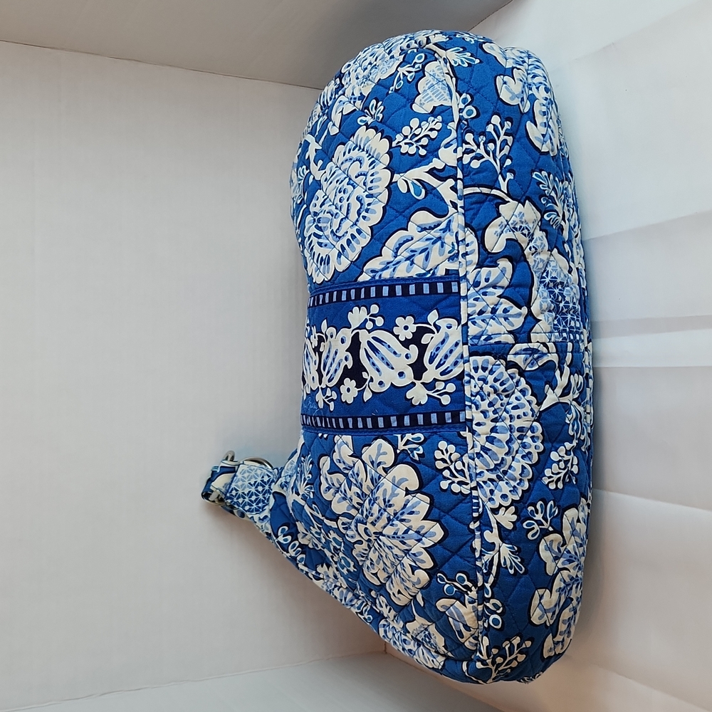 Vera Bradley Shoulder Bag Blue White Floral - Picture 10 of 16